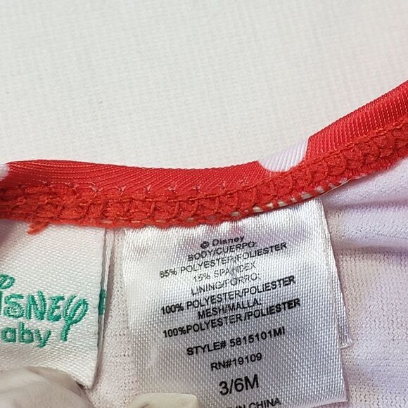 Disney Baby Minnie Mouse One Piece Swimsuit Sz 3-6M - Picture 12 of 13